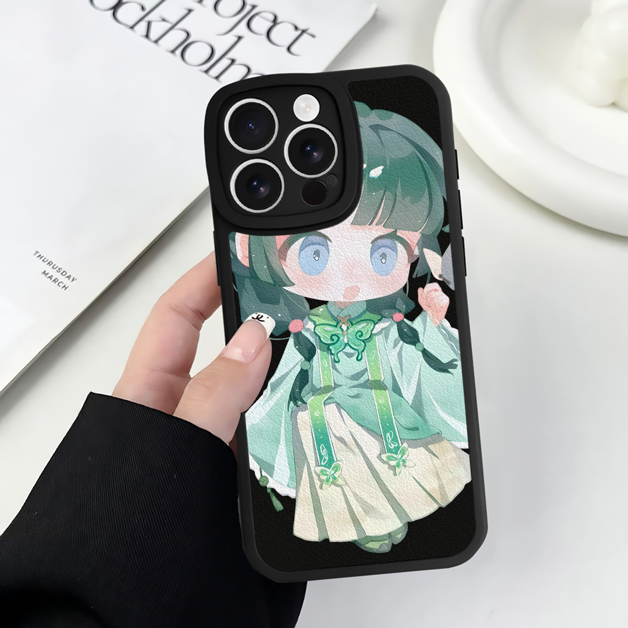 （画像用） 薬屋のひとりごと The Apothecary Diaries 【iPhone 16シリーズ対応】シリコンスマホケース（レザー調） 材質：シリコン